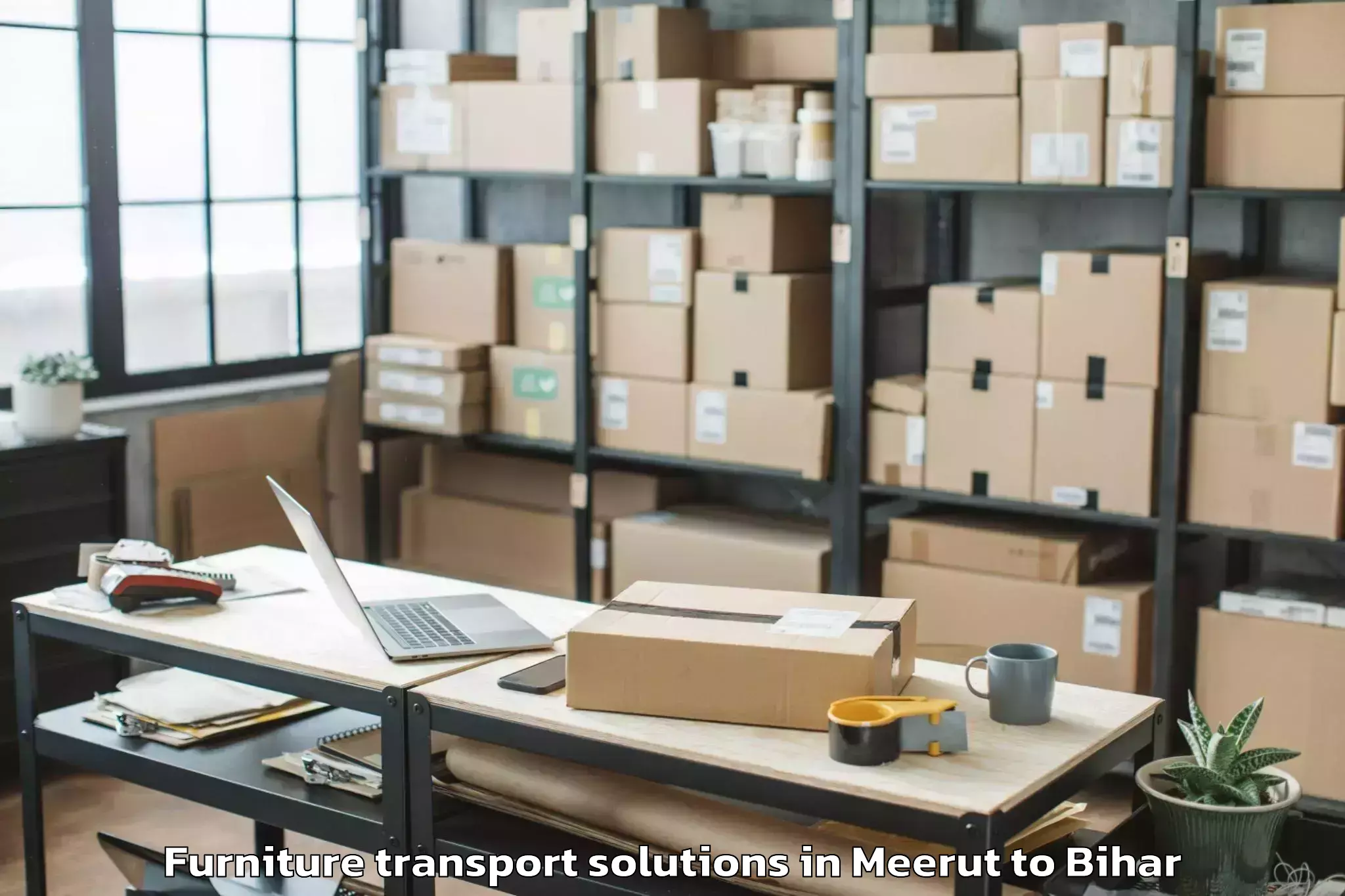 Easy Meerut to Purnahiya Furniture Transport Solutions Booking